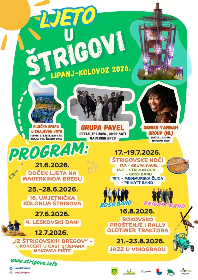 Ljeto u Štrigovi: od Međimurske žlice i susreta oldtimer traktora do koncerta grupe Pavel i jazz večeri u vinogradima