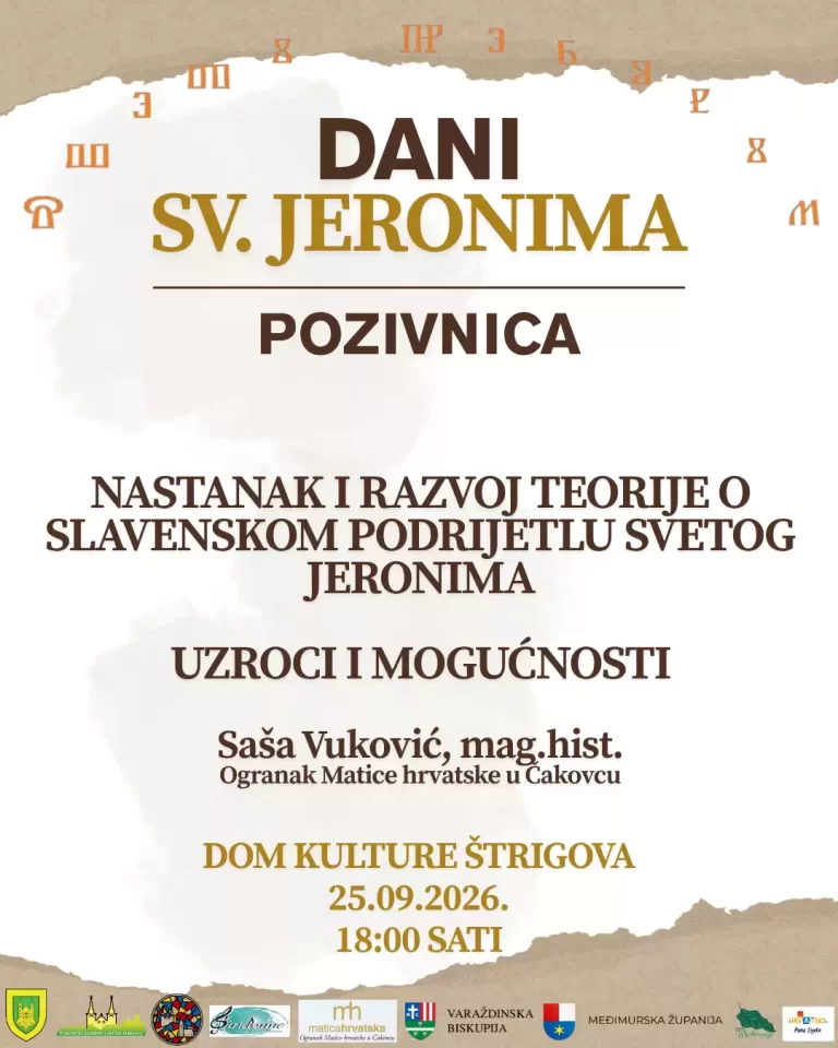 Tko je bio sveti Jeronim? Predavanje Saše Vukovića o teoriji njegova slavenskog podrijetla